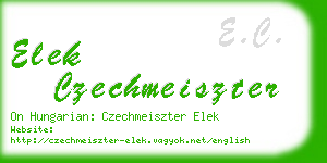 elek czechmeiszter business card